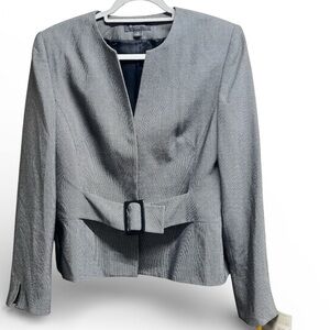NWT LIZ CLAIBORNE Suit Jacket Fitted Fully Lined Vintage Half Belt Size 12